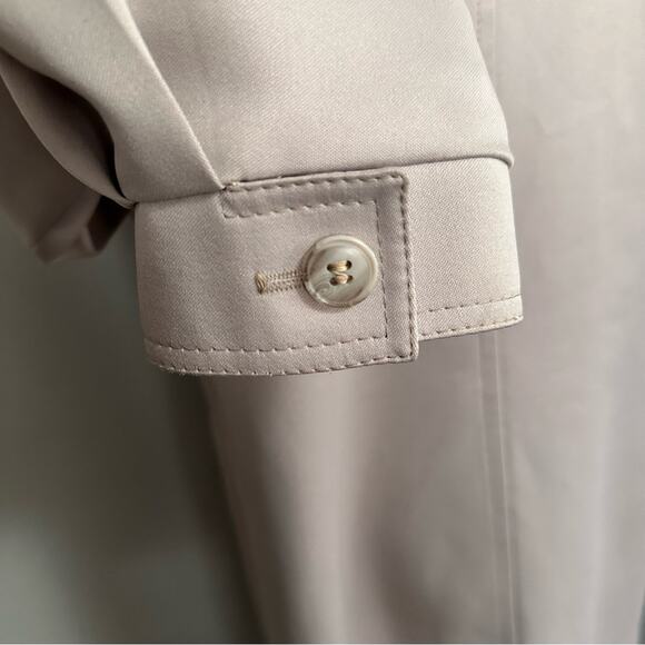 London Fog Vintage Tan Long Trench Coat Removable Lining Womens Large - Picture 4 of 10